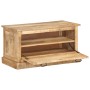 Banco zapatero madera de mango maciza 85x40x45 cm de vidaXL, Bancos para recibidores y almacenamiento - Ref: Foro24-337827, P...