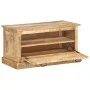 Banco zapatero madera de mango maciza 85x40x45 cm de vidaXL, Bancos para recibidores y almacenamiento - Ref: Foro24-337827, P...