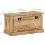 Banco zapatero madera de mango maciza 85x40x45 cm de vidaXL, Bancos para recibidores y almacenamiento - Ref: Foro24-337827, P...