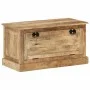 Banco zapatero madera de mango maciza 85x40x45 cm de vidaXL, Bancos para recibidores y almacenamiento - Ref: Foro24-337827, P...