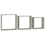 Estantes cubo de pared 3 unidades gris hormigón de vidaXL, Estantes y estanterías - Ref: Foro24-326721, Precio: 32,91 €, Desc...