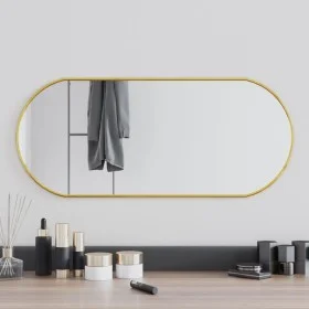 Golden oval wall mirror 70x30 cm by vidaXL, Mirrors - Ref: Foro24-348198, Price: 49,36 €, Discount: %