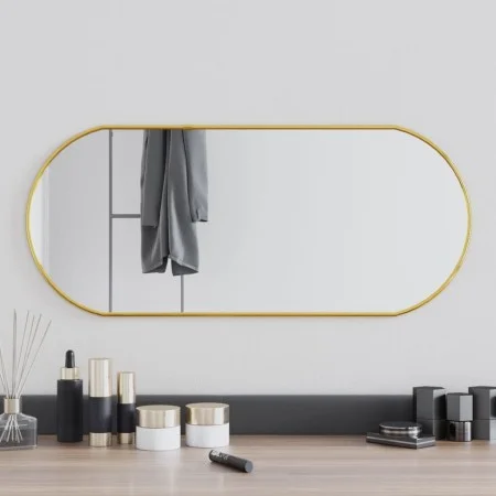 Espejo de pared ovalado dorado 70x30 cm de vidaXL, Espejos - Ref: Foro24-348198, Precio: 49,36 €, Descuento: %