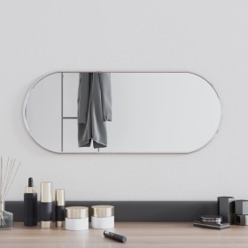 Espejo de pared ovalado plateado 60x25 cm de vidaXL, Espejos - Ref: Foro24-348190, Precio: 32,37 €, Descuento: %