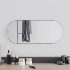 Silver oval wall mirror 60x25 cm by vidaXL, Mirrors - Ref: Foro24-348190, Price: 29,10 €, Discount: %