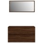 Set de muebles baño 2 pzas madera contrachapada marrón roble de vidaXL, Muebles de baño - Ref: Foro24-815740, Precio: 64,55 €...