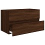 Set de muebles baño 2 pzas madera contrachapada marrón roble de vidaXL, Muebles de baño - Ref: Foro24-815740, Precio: 64,55 €...