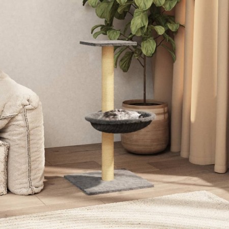 Rascador para gatos con poste de sisal gris claro 74 cm en Mobiliario para gatos | Comprar online en Foru.es