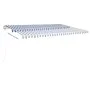 Toldo retráctil automático azul y blanco 500x350 cm de vidaXL, Toldos - Ref: Foro24-3069026, Precio: 506,34 €, Descuento: %