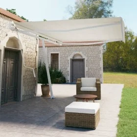Toldo de pie automático crema 500x350 cm de vidaXL, Toldos - Ref: Foro24-3069667, Precio: 629,04 €, Descuento: %