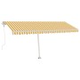 Toldo de pie automático amarillo y blanco 500x350 cm de vidaXL, Toldos - Ref: Foro24-3069668, Precio: 615,14 €, Descuento: %