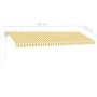 Toldo de pie automático amarillo y blanco 500x350 cm de vidaXL, Toldos - Ref: Foro24-3069668, Precio: 615,14 €, Descuento: %