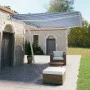 Toldo de pie automático azul y blanco 500x350 cm de vidaXL, Toldos - Ref: Foro24-3069666, Precio: 690,37 €, Descuento: %