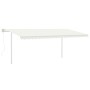 Toldo retráctil automático con postes crema 5x3,5 m de vidaXL, Toldos - Ref: Foro24-3070067, Precio: 596,06 €, Descuento: %