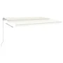 Toldo retráctil automático con postes crema 5x3,5 m de vidaXL, Toldos - Ref: Foro24-3070067, Precio: 598,37 €, Descuento: %