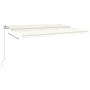 Toldo retráctil automático con postes crema 5x3,5 m de vidaXL, Toldos - Ref: Foro24-3070067, Precio: 596,06 €, Descuento: %