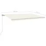 Toldo retráctil automático con postes crema 5x3,5 m de vidaXL, Toldos - Ref: Foro24-3070067, Precio: 598,37 €, Descuento: %
