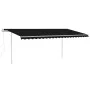 Automatic retractable awning with anthracite gray poles 5x3.5 m by vidaXL, Awnings - Ref: Foro24-3070069, Price: 698,58 €, Di...