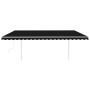 Toldo retráctil automático con postes gris antracita 5x3,5 m de vidaXL, Toldos - Ref: Foro24-3070069, Precio: 597,11 €, Descu...