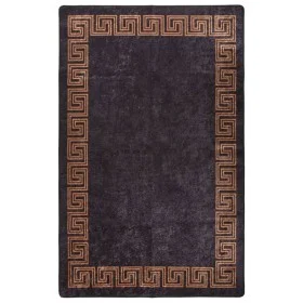 Alfombra lavable antideslizante negro y dorado 80x150 cm de vidaXL, Alfombras - Ref: Foro24-337928, Precio: 31,30 €, Descuent...