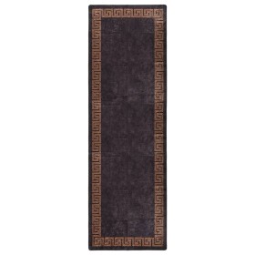 Alfombra lavable antideslizante negro y dorado 80x300 cm de vidaXL, Alfombras - Ref: Foro24-337929, Precio: 46,81 €, Descuent...