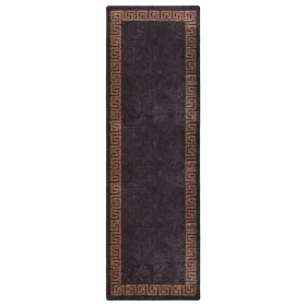 Alfombra lavable antideslizante negro y dorado 80x300 cm de vidaXL, Alfombras - Ref: Foro24-337929, Precio: 37,90 €, Descuent...
