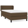 Cama box spring con colchón tela marrón oscuro 90x190 cm de vidaXL, Camas y somieres - Ref: Foro24-3126048, Precio: 292,11 €,...