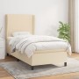 Cama box spring con colchón tela color crema 90x190 cm de vidaXL, Camas y somieres - Ref: Foro24-3127770, Precio: 383,05 €, D...