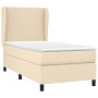 Cama box spring con colchón tela color crema 90x190 cm de vidaXL, Camas y somieres - Ref: Foro24-3127770, Precio: 383,05 €, D...
