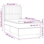 Cama box spring con colchón tela color crema 90x190 cm de vidaXL, Camas y somieres - Ref: Foro24-3131558, Precio: 360,46 €, D...