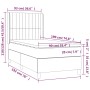 Cama box spring con colchón tela color crema 90x190 cm de vidaXL, Camas y somieres - Ref: Foro24-3132118, Precio: 360,05 €, D...
