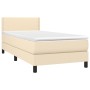 Cama box spring colchón y luces LED tela color crema 90x190 cm de vidaXL, Camas y somieres - Ref: Foro24-3133042, Precio: 319...
