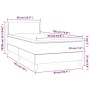 Cama box spring colchón y luces LED tela marrón oscuro 90x190cm de vidaXL, Camas y somieres - Ref: Foro24-3133040, Precio: 28...