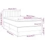 Boxspringbett-Matratze und LED-Leuchten aus dunkelbraunem Stoff, 90 x 190 cm von vidaXL, Betten und Lattenroste - Ref: Foro24...