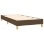 Cama box spring con colchón LED tela marrón oscuro 90x190 cm de vidaXL, Camas y somieres - Ref: Foro24-3133920, Precio: 286,4...