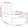 Box spring bed mattress and LED lights dark brown fabric 90x190cm by vidaXL, Beds and slatted bases - Ref: Foro24-3134840, Pr...