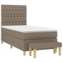 Cama box spring con colchón tela gris taupe 90x190 cm de vidaXL, Camas y somieres - Ref: Foro24-3137361, Precio: 422,77 €, De...