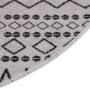 Alfombra lavable antideslizante negro y blanco φ120 cm de vidaXL, Alfombras - Ref: Foro24-337975, Precio: 22,63 €, Descuento: %