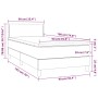 Cama box spring con colchón tela marrón oscuro 90x190 cm de vidaXL, Camas y somieres - Ref: Foro24-3139940, Precio: 278,81 €,...