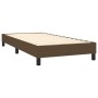 Cama box spring con colchón tela marrón oscuro 90x190 cm de vidaXL, Camas y somieres - Ref: Foro24-3140340, Precio: 285,37 €,...