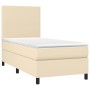 Cama box spring con colchón tela color crema 90x190 cm de vidaXL, Camas y somieres - Ref: Foro24-3141582, Precio: 363,46 €, D...