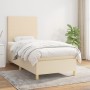 Cama box spring con colchón tela color crema 90x190 cm de vidaXL, Camas y somieres - Ref: Foro24-3142142, Precio: 362,94 €, D...