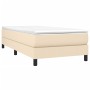 Cama box spring con colchón tela color crema 90x190 cm de vidaXL, Camas y somieres - Ref: Foro24-3144042, Precio: 299,63 €, D...