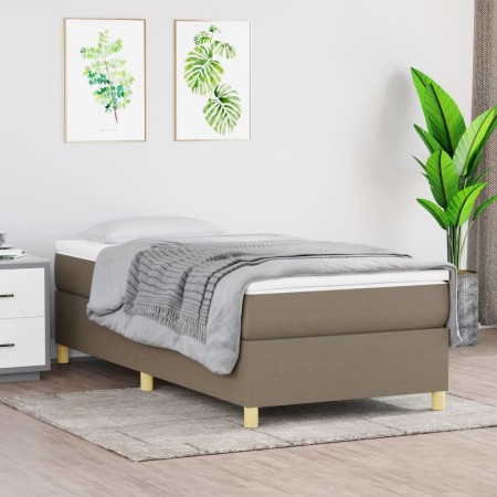 Cama box spring con colchón tela gris taupe 90x190 cm de vidaXL, Camas y somieres - Ref: Foro24-3144486, Precio: 285,83 €, De...