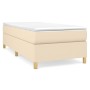 Cama box spring con colchón tela color crema 90x190 cm de vidaXL, Camas y somieres - Ref: Foro24-3144487, Precio: 292,52 €, D...