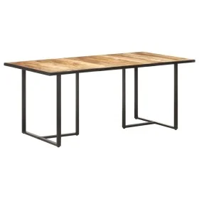 Mesa de comedor madera de mango rugosa 180 cm de vidaXL, Mesas de cocina y de comedor - Ref: Foro24-320695, Precio: 244,36 €,...