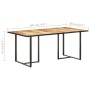 Mesa de comedor madera de mango rugosa 180 cm de vidaXL, Mesas de cocina y de comedor - Ref: Foro24-320695, Precio: 248,23 €,...