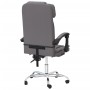 Silla de oficina reclinable masaje cuero sintético gris de vidaXL, Sillas de oficina - Ref: Foro24-349745, Precio: 129,39 €, ...