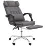Silla de oficina reclinable masaje cuero sintético gris de vidaXL, Sillas de oficina - Ref: Foro24-349745, Precio: 129,39 €, ...