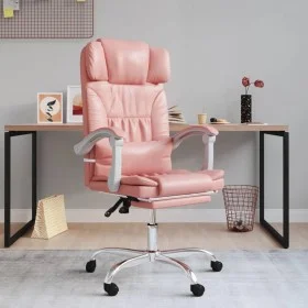 Silla de oficina reclinable masaje cuero sintético rosa de vidaXL, Sillas de oficina - Ref: Foro24-349747, Precio: 126,75 €, ...